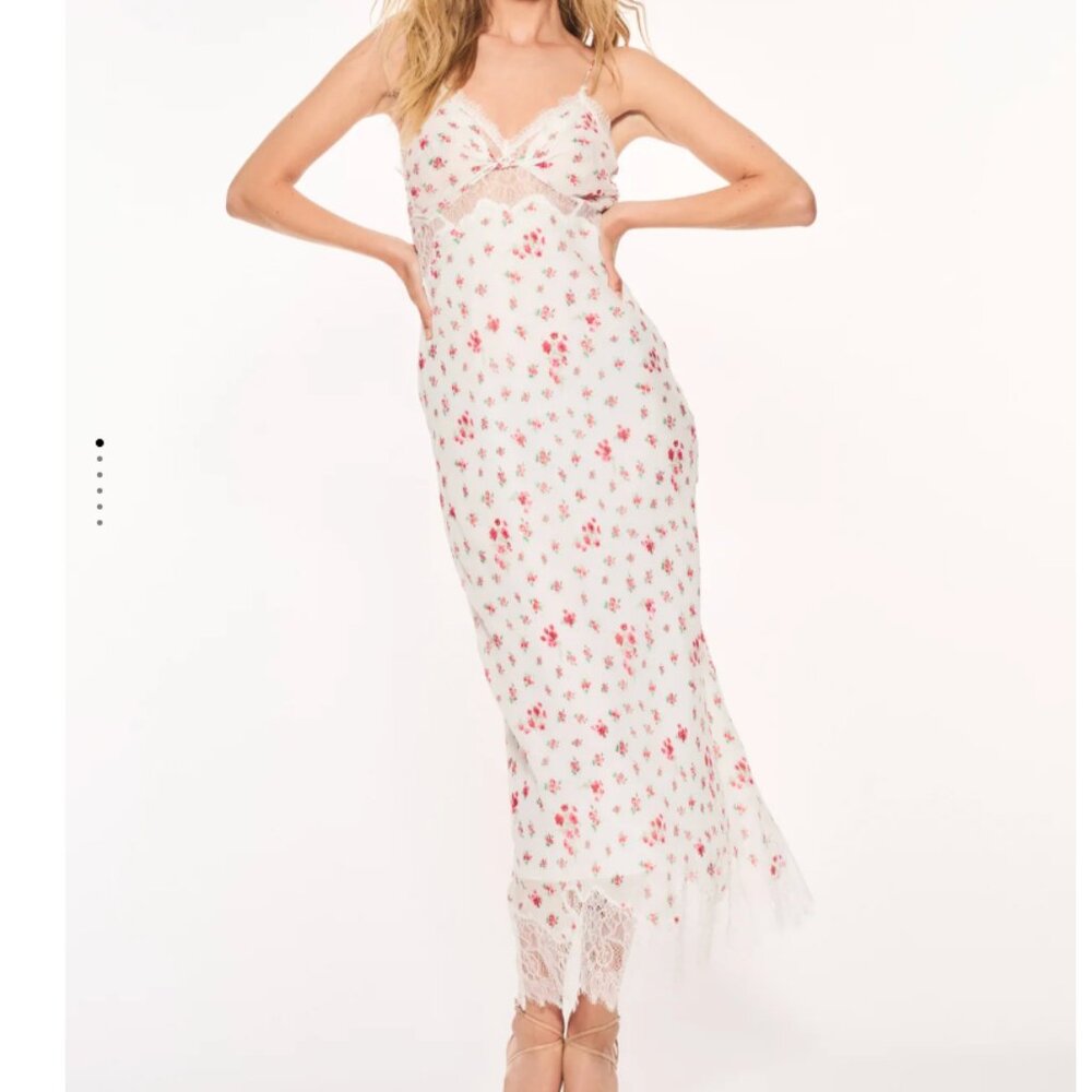 LoveShackFancy bBristelle Floral Maxi Slip Dress $645